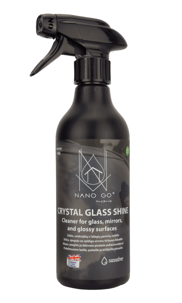Stikla un spīdīgu virsmu tīrīšanas līdzeklis nanogo