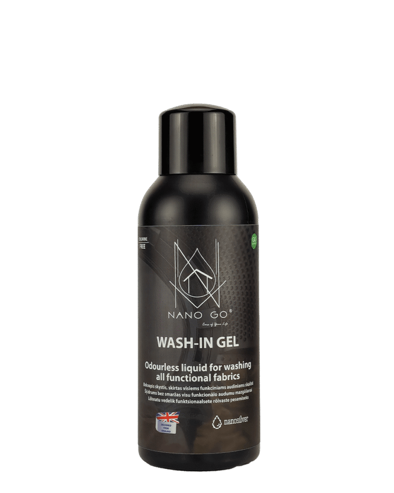 Veļas līdzeklis sporta apģērbu mazgāšanai nanogo
