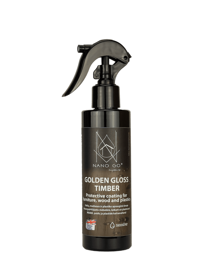 Zelta spīduma koksnes aizsardzība nanogo