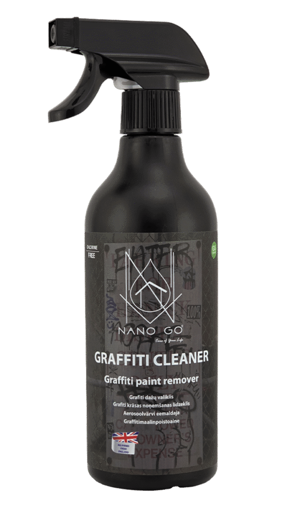 NANO GO Graffiti Cleaner graffiti paint remover 500 ml bottle with trigger sprayer