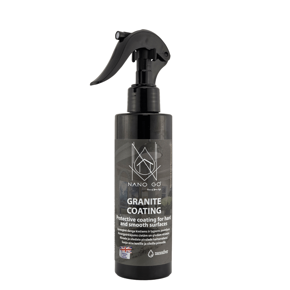 NANO GO Granite Coating нанопокрытие для гранита 200 мл NANO GO Granite Coating нанопокрытие для гранита 200 мл флакон с распылителем