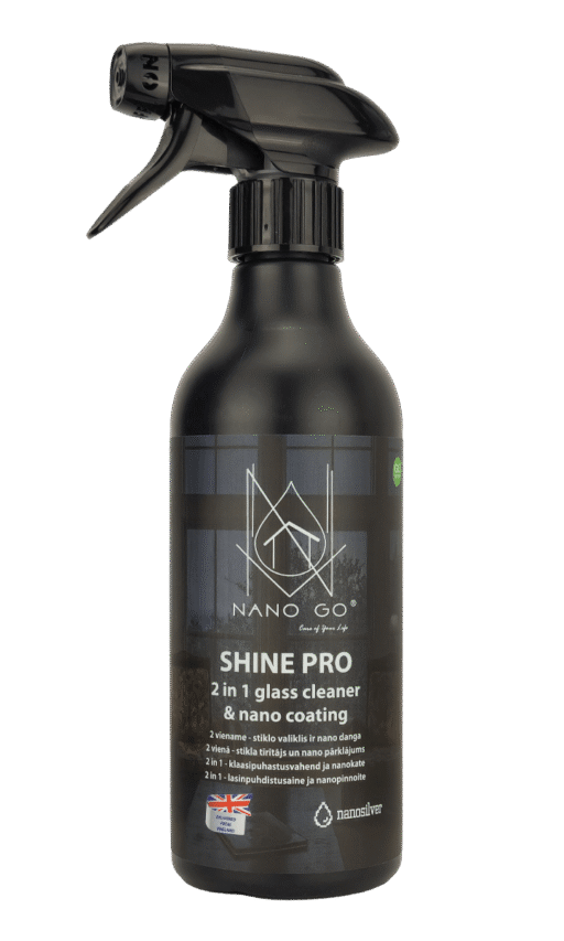 SHINE PRO 2 in 1 Stikla tīrītājs ar nano pārklājumu nanogo