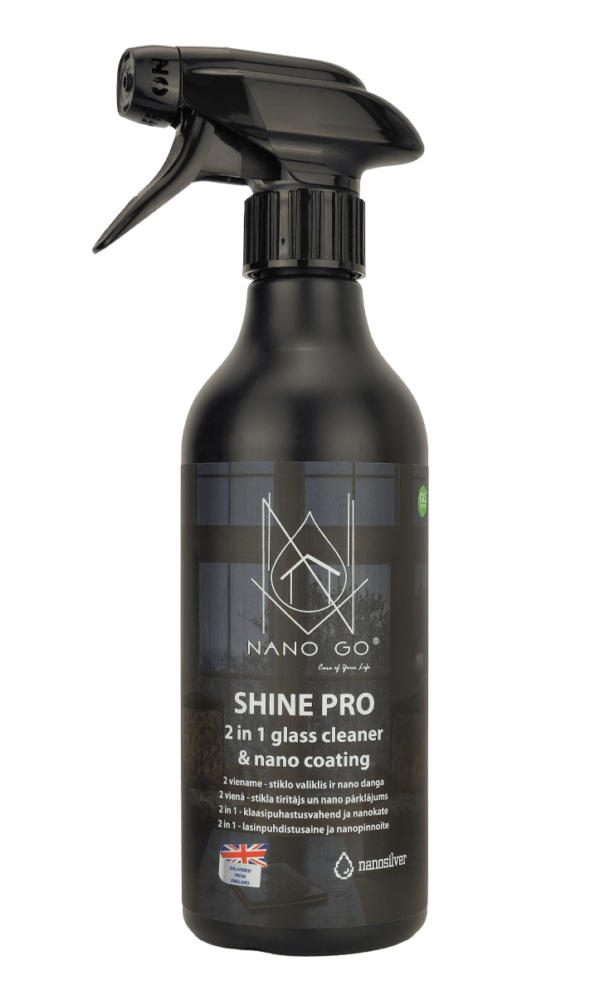 SHINE PRO 2 in 1 Stikla tīrītājs ar nano pārklājumu nanogo