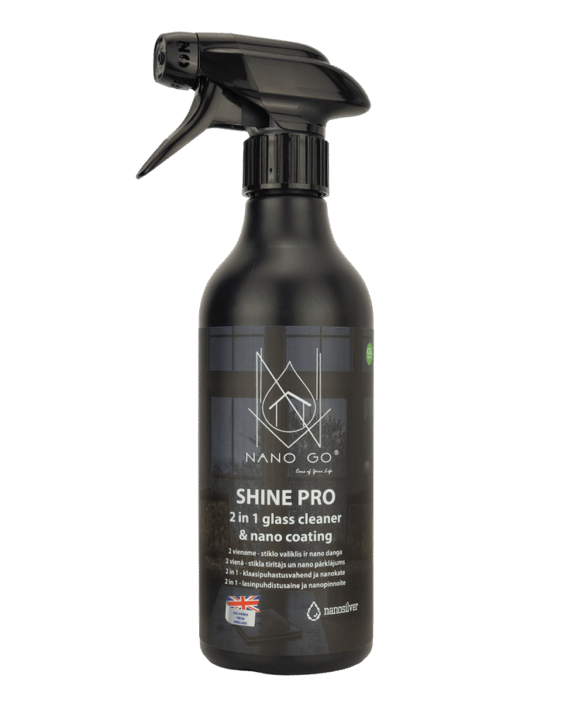 SHINE PRO 2 in 1 Stikla tīrītājs ar nano pārklājumu nanogo